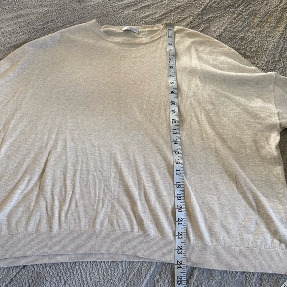 Brunello Cucinelli Cotton sweater oversized boxy fit cream beige medium - Picture 4 of 9